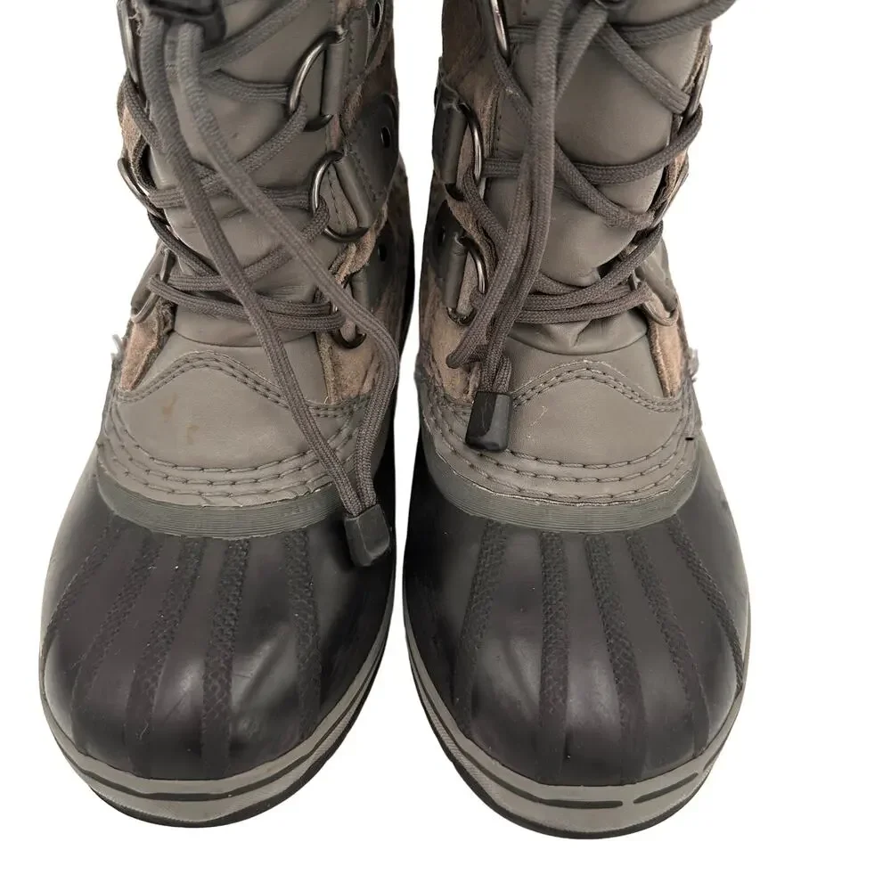 Sorel Youth Grey Joan of Arctic Fur Lined Snow Boots Size 4